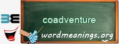 WordMeaning blackboard for coadventure